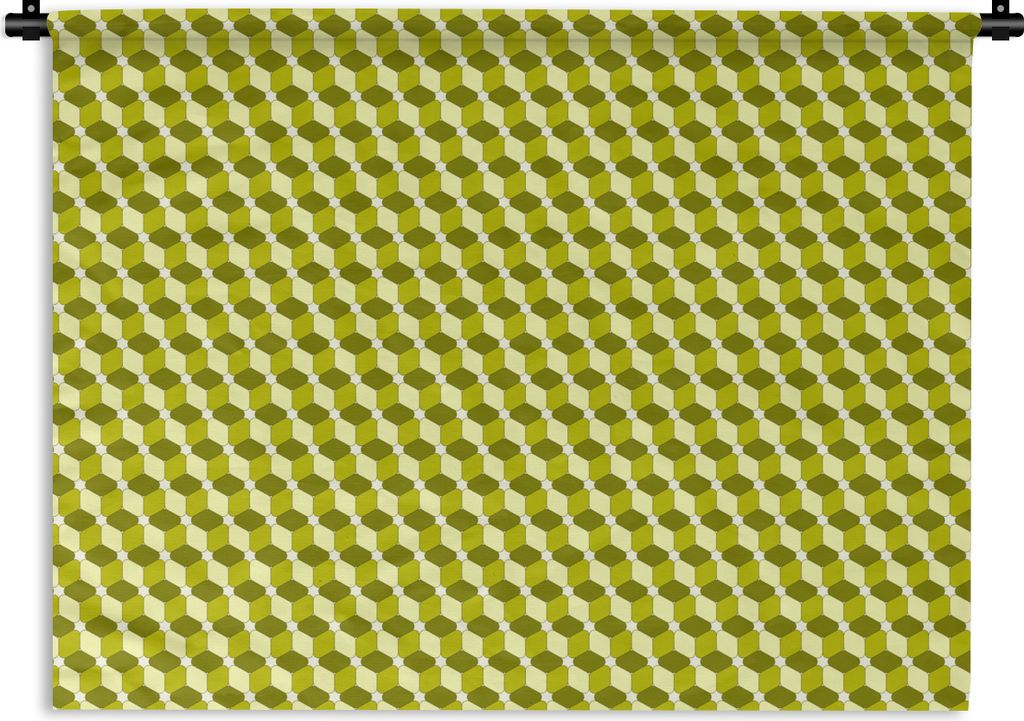 MuchoWow Wandteppich Wandbehang Blöcke - Muster - 3D 150x112.50 cm Tapisserie Dekoration Wandtuch - Wanddecke - Wandteppiche