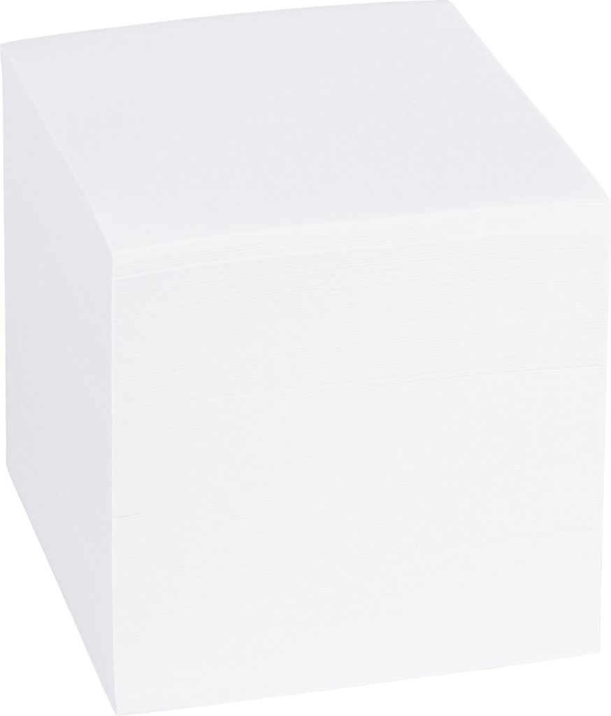 Zettelklotz 9x9x9cm weiß 750 Blatt Packung mit 24 Stück
