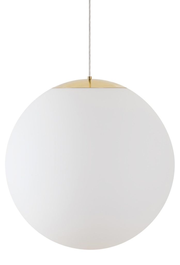 OSMONT ISI60274 ISIS S5 PM-M HP Hängeleuchte aus Kunststoff, Messing/Weiß, Schutzart IP40, 3000 K, 65 W LED