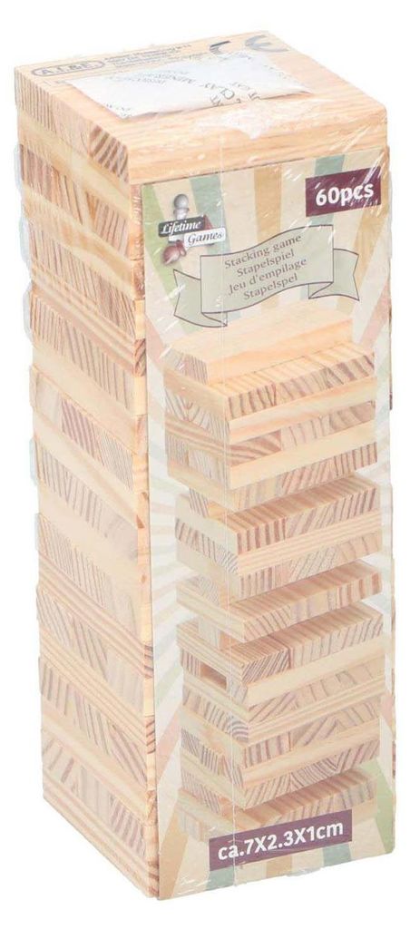 Jeu d'empilage LIFETIME en bois, 60 pièces Image du produit 