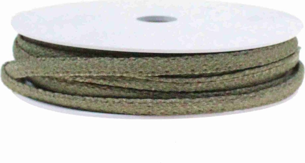 10m Vintage Stoffband 8mm Shabbyband Shabby Usedlook Band Schnur antik shabbylook, Farbe:grün