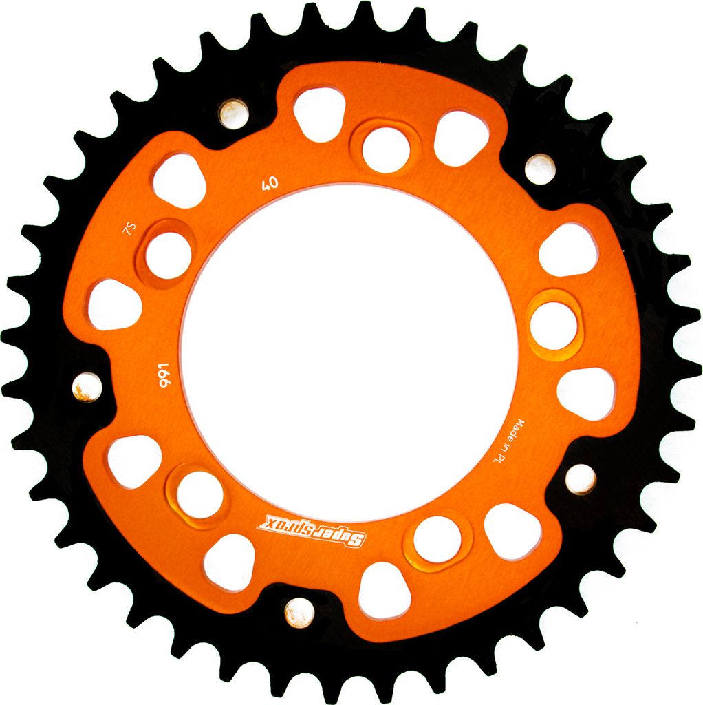 Supersprox Stealth-Kettenrad 525 - 40Z (orange) RST-991:40-ORG|ID 101,0 LK 124,0 5-Loch