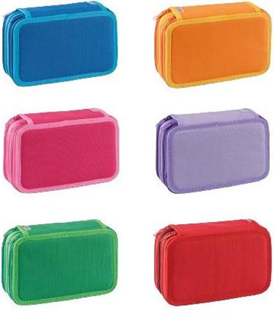 Favorit 400184016 Etui Weiches Federmäppchen Stoff Gemischte Farben