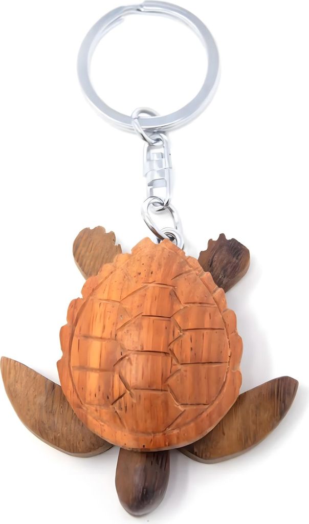 Schlüsselanhänger aus Holz - Wasserschildkröte Produktbild 