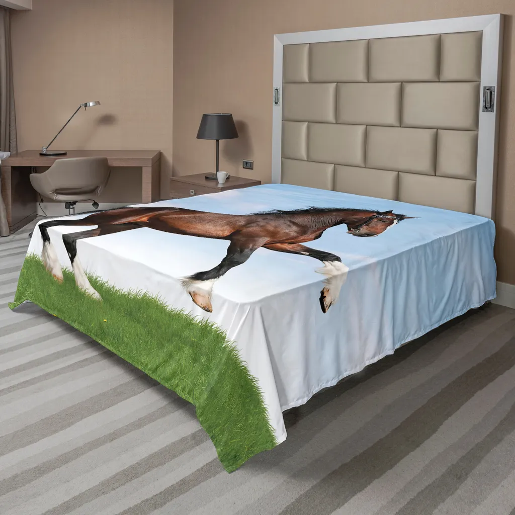 ABAKUHAUS Cow Print Lenzuolo con Angoli set da 2, Pelle di