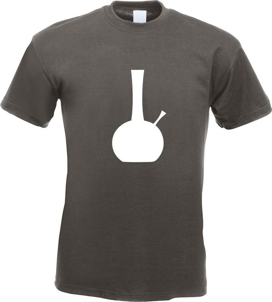 Kiwistar - T-Shirt - Graphit - Bong Motiv Bedruckt Funshirt Design Print - mit Motiv Bedruckt - Funshirt Design - Sport - Freizeit - Herren - XL