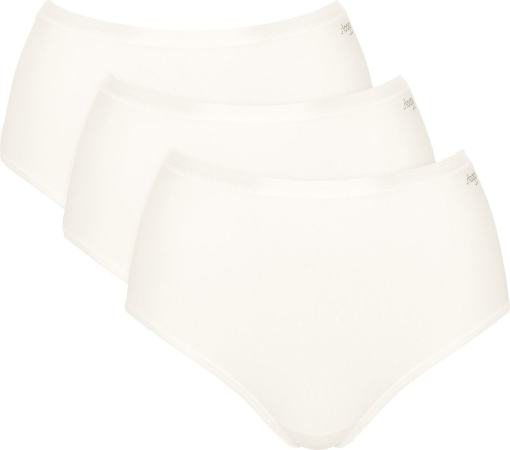 Sloggi Damen Highwaist-Slips, 3er Pack - GO Daily Baumwolle Highwaist 3P, Unterhose, Stretch-Baumwolle Weiß XL