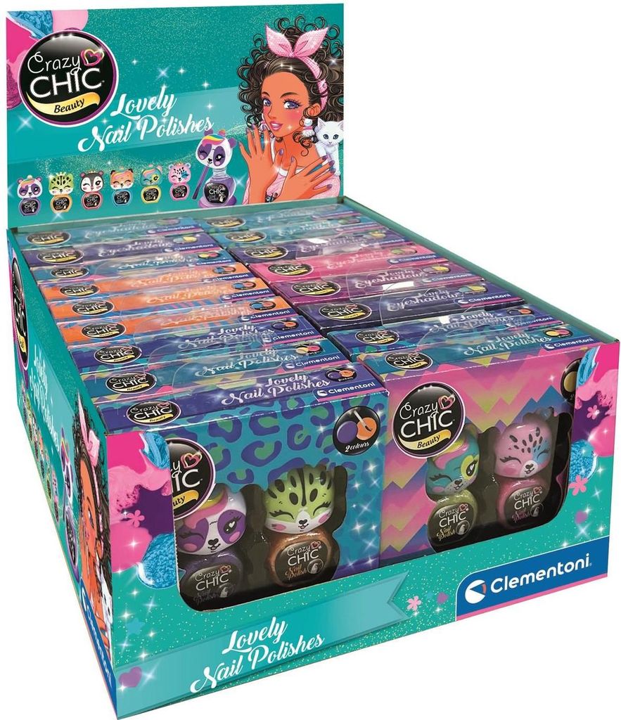 CLEMENTONI Crazy Chic 2 x Schöner Nagellack 3 Muster 18849