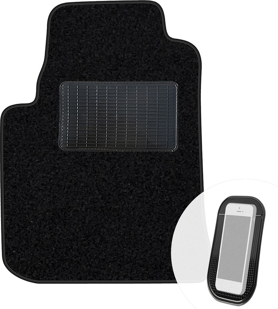 moto-MOLTICO Fahrer Fußmatte Auto Velours Fahrerseite Autoteppiche Schwarz Fahrermatte 1-teilig passend für Rover 600 1993-2000