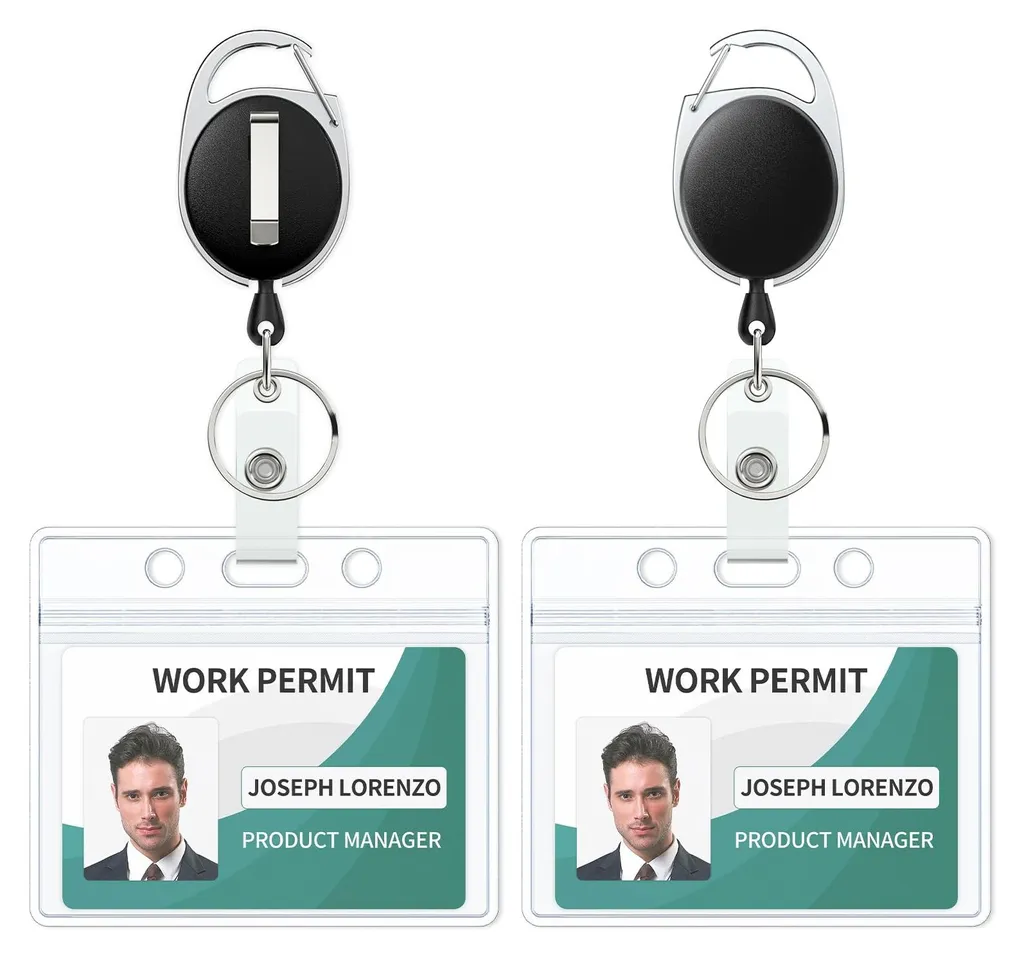 Porte-carte Transparent Imperméable avec Support Coulissant Pratique x2