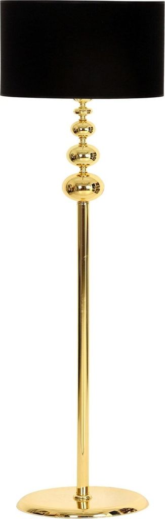 Opviq, Vega 3 - Black, Gold v2, Stehlampen, Schwarz, Produktbild 