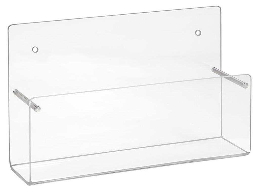 Wandprospekthalter DIN A6 Querformat Acrylglas Wandmontage Wandflyerhalter Flyständer Prospektständer