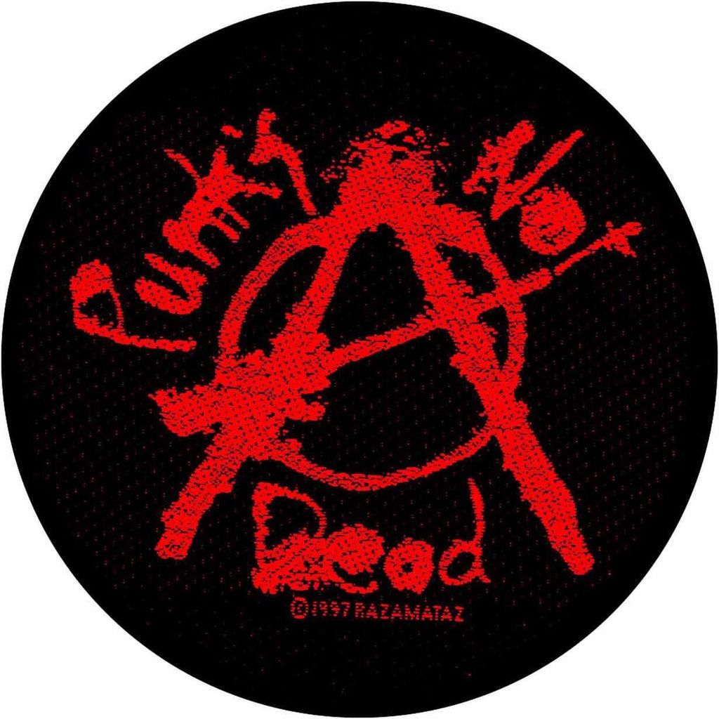 Standardgröße - Patch "Punks Not Dead" - Polyester RO7329 (Einheitsgröße) (Schwarz/Rot)