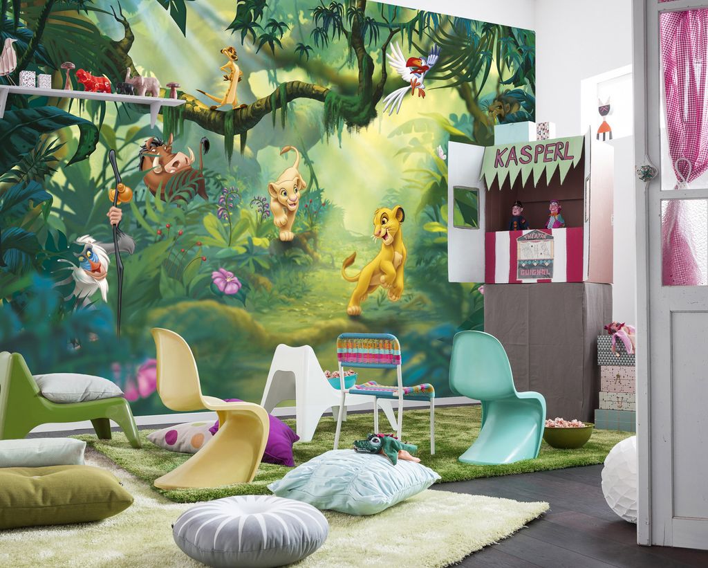 Fototapete - Lion King Jungle - Größe 368 x 254 cm
