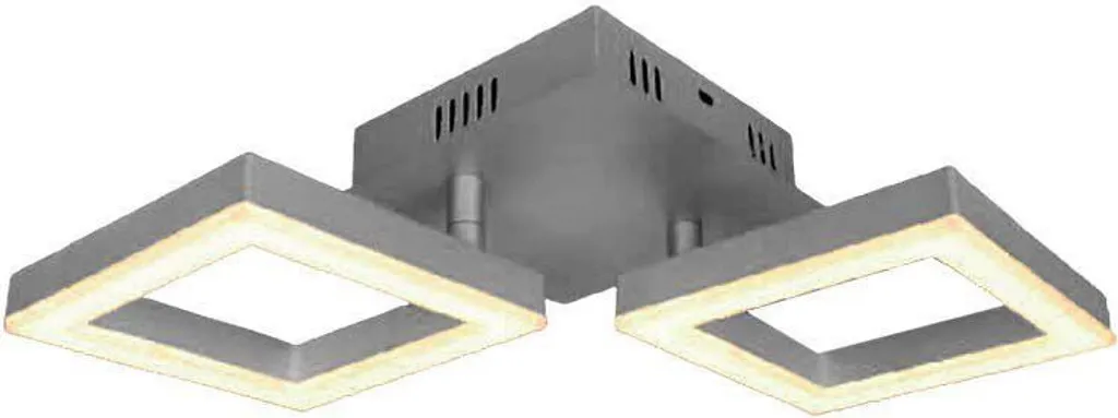 Plafonnier LED 14W 1490lm 3000K Éclairage Blanc Chaud Gris Aluminium