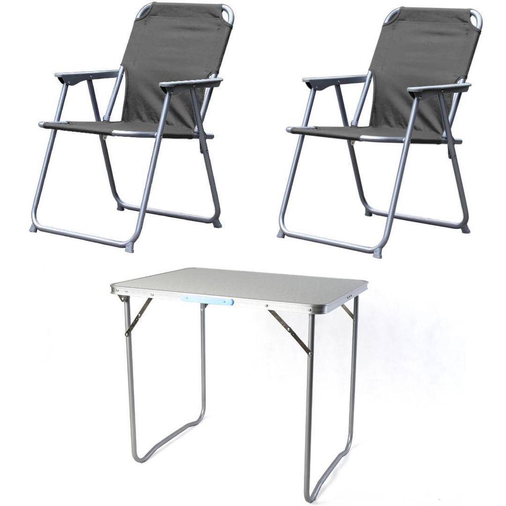 Campingset klappbar 3-tlg Campingstuhl Gartenstuhl Produktbild 