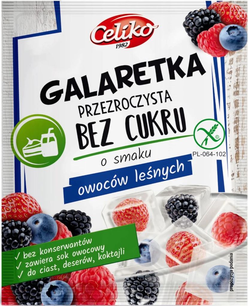 ŽLUTÝ TRANSPARENTNÍ TRANSPARENT BEZ CUKRU S LESNÍM OVOCEM, Obrázek produktu 