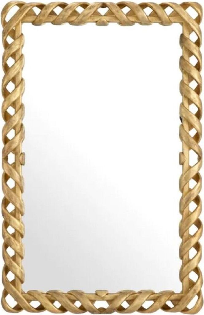 Casa Padrino Luxus Mahagoni Spiegel Antik Gold H. 141 cm