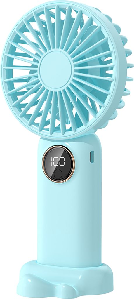 Tragbarer Ventilator, Mini-Handventilator, elektrisch, unterstuetzt 5 einstellbare Windgeschwindigkeiten, geraeuschloser Betrieb, Stromversorgung u...