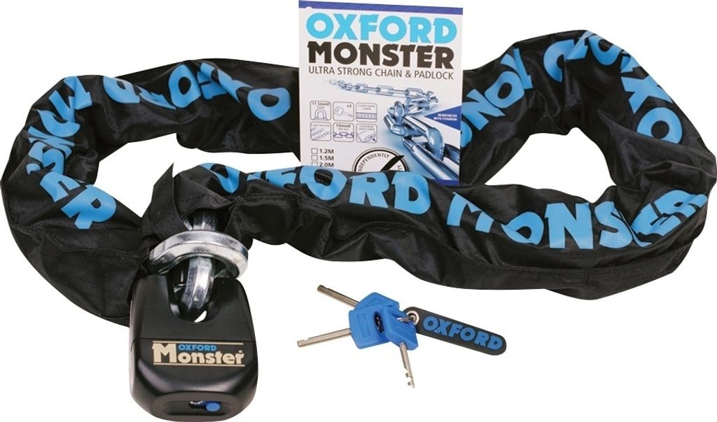 Oxford Monster Kettenschloss, schwarz, 200 cm Produktbild 