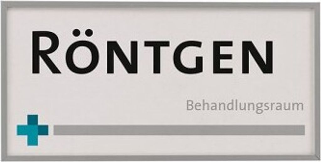 MADRID Silver Line Türschild 75 | 75,5x105,5 mm | Alu Rahmen silber eloxiert ...