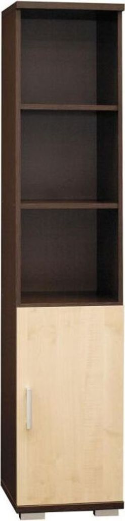 Regal Trelew 23, Farbe: Wenge / Ahorn - 193 x 40 x 41 cm (H x B x T)