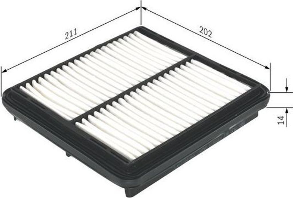 BOSCH 1 457 433 963 Luftfilter OE 96182220 kompatibel mit Damas, Lanos