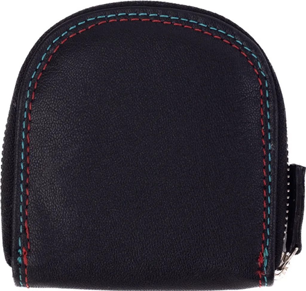 Petit Porte-monnaie Noir en Cuir 363 : Cuir Vachette Grainé Moderne