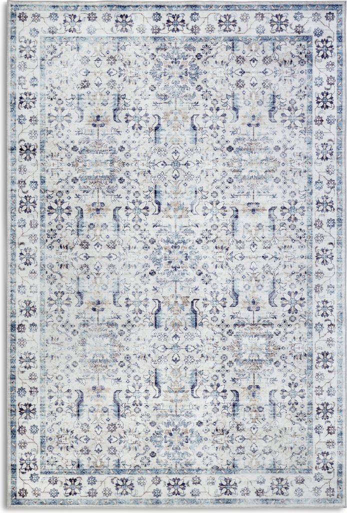 ELLE Decoration Imagination Kurzflor Teppich Saveh Creme Blau