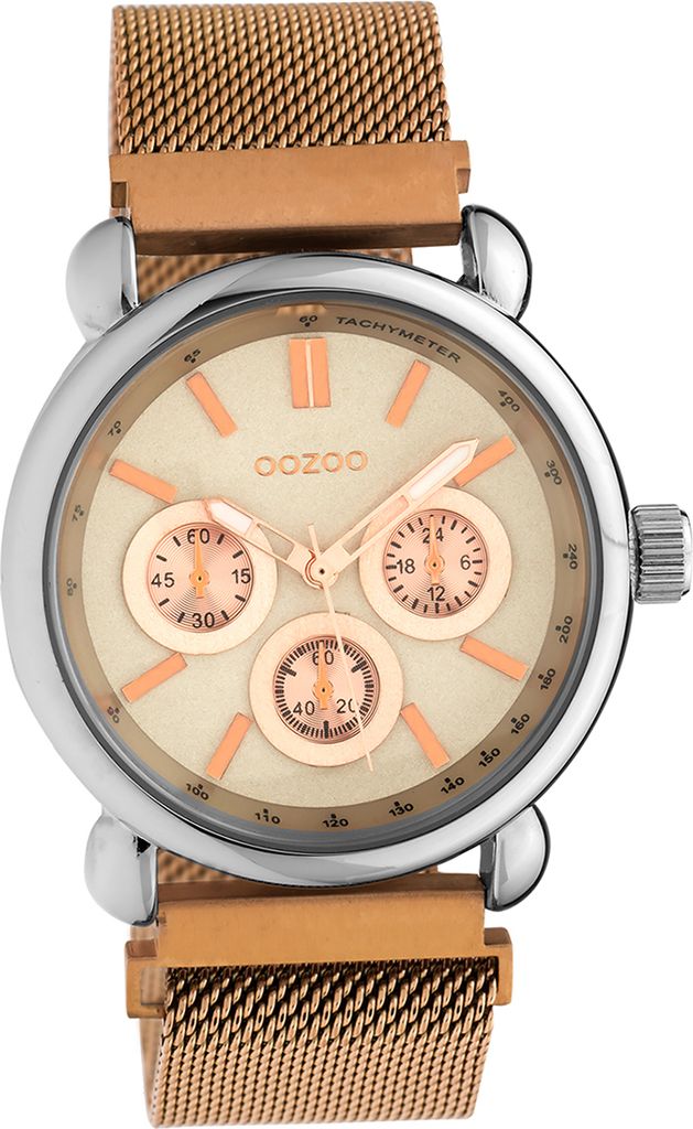 Oozoo Metall Damen-Herren Uhr Analog Quarzuhr Armband rosegold Timepieces D2UOC10695