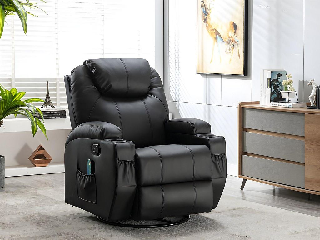 SILVANO Massagesessel aus - Farbe schwarz