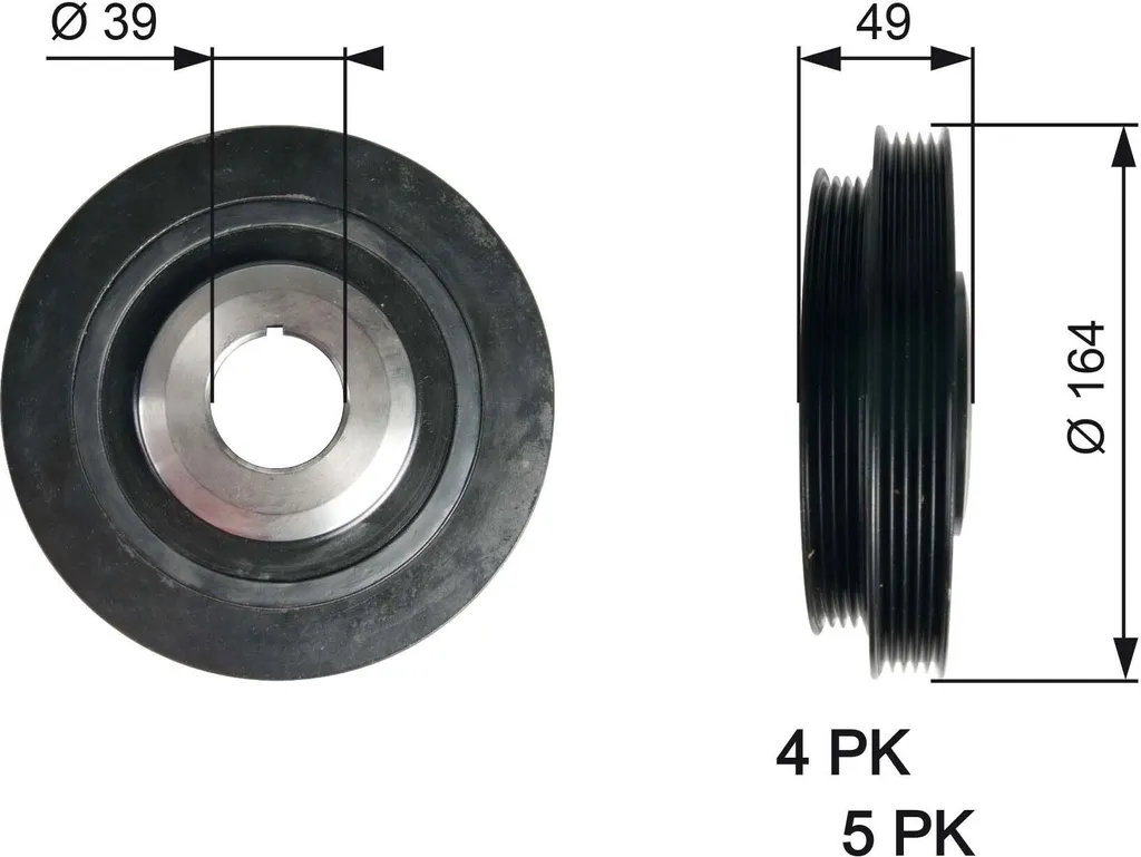 Poulie damper de vilebrequin pour Kia Carnival I II III essence diesel