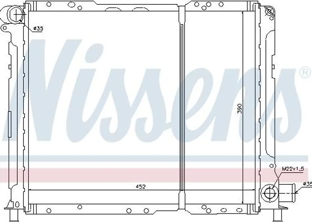 Radiateur de Refroidissement Moteur pour Thema - Remplacement Standard