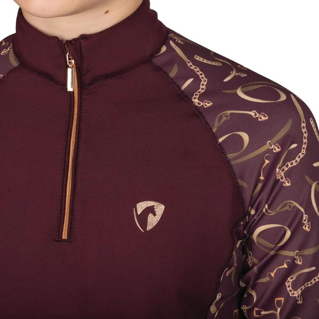 Hy - "Elevate Heritage Mizs" Base Layer Oberteil für Mädchen BZ6511 (140) (Beerenrot)