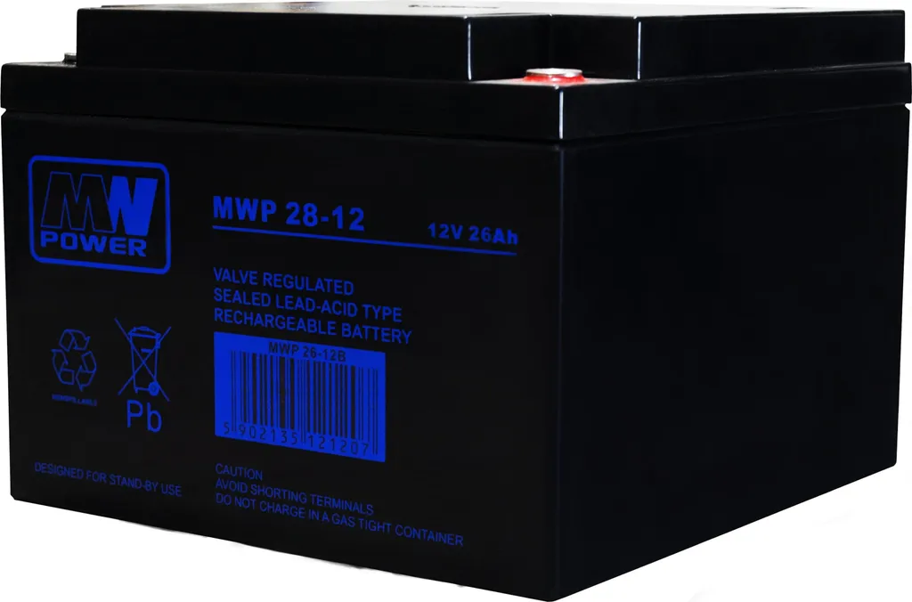 Batterie Plomb Étanche 12V 28Ah MWP 28-12 pour onduleur et sécurité