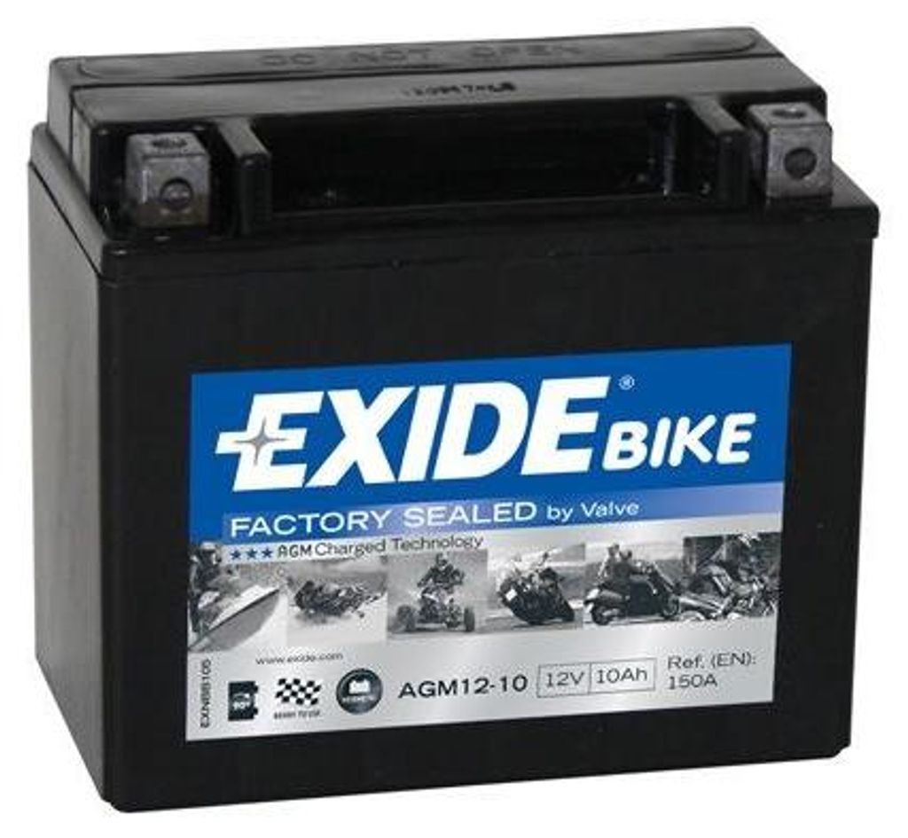 TUDOR Starterbatterie 12V 10Ah 150A/EN Motorrad Batterie Produktbild 