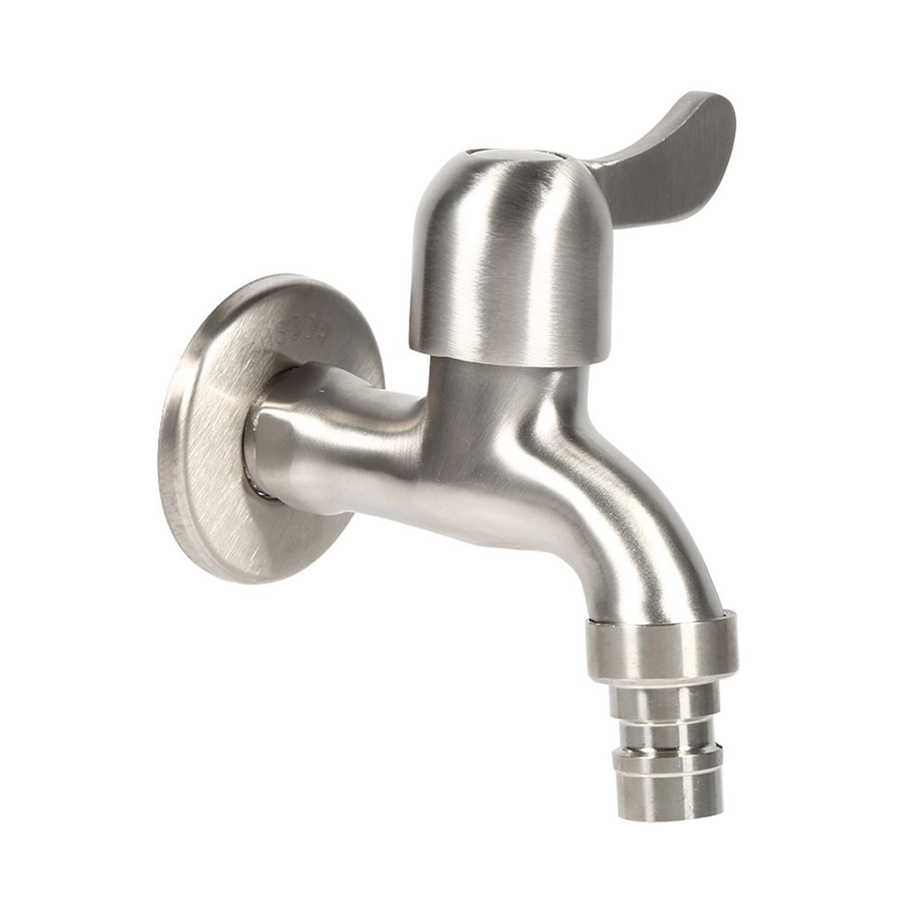 G1/2'' Waschmaschine Tub Tap 304 Edelstahl Chrom Clod Wasserhahn (Sharp Mouth)