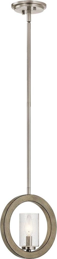 Pendelleuchte Metall Glas H: max. 127,8 cm in Silber Grau Antik E14 rund Vintage