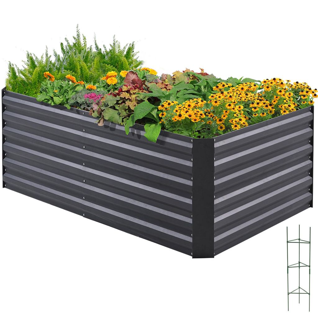 Quictent Potager surélevé en métal 120 x 90 x 56 cm, Image du produit 