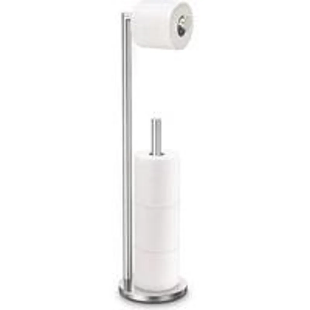 Support papier toilette sans perçage inox argent : stockez 5 rouleaux