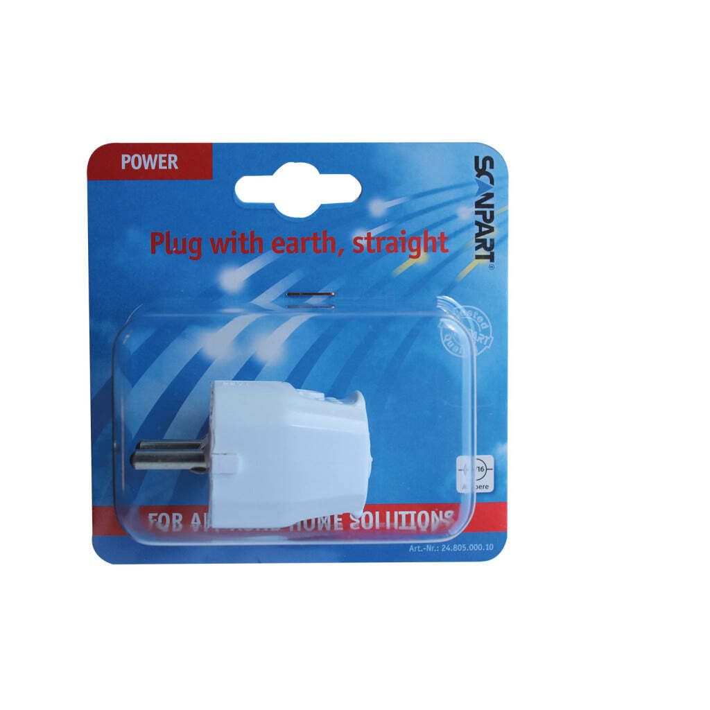 SCANPART 2480500010, Weiß, 250 V, 16 A, 1 Stück(e), Sichtverpackung