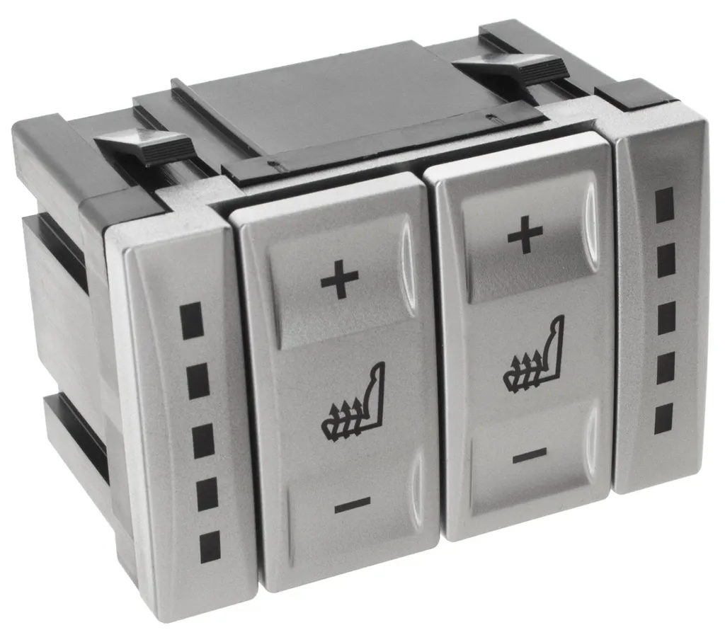 Bouton Chauffage de Siège Argent pour Ford Galaxy II Monospace 06-15