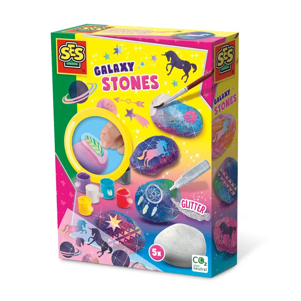 SES Creative Bastelset Steine designen Galaxy mehrfarbig