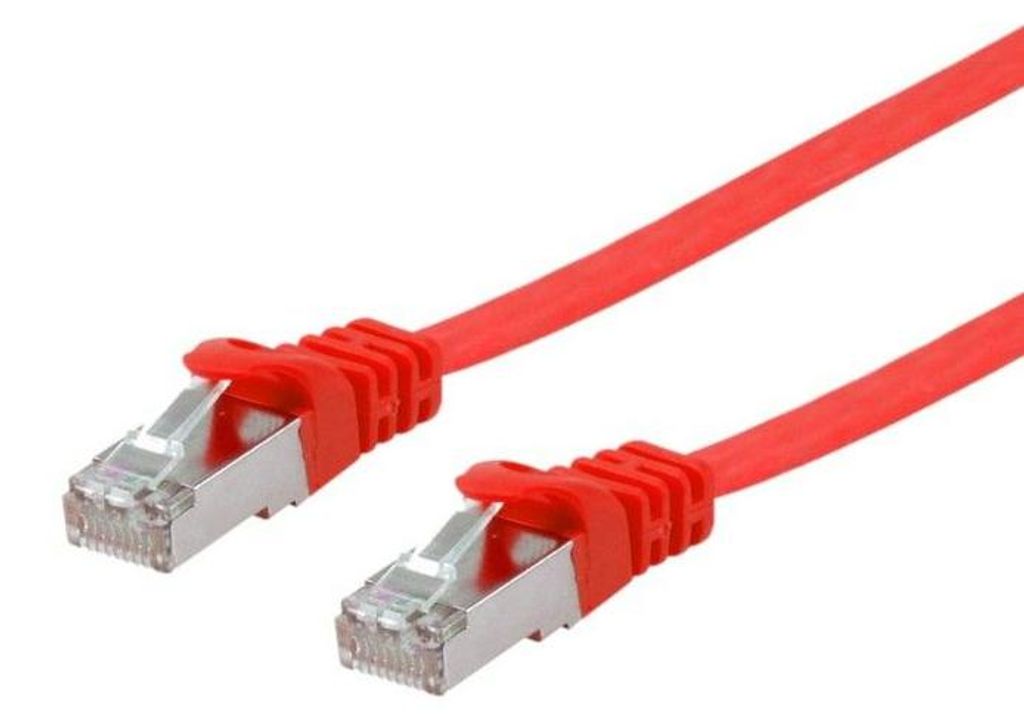 Equip Cat.6A U/FTP Flat Patchkabel, 5m, Rot