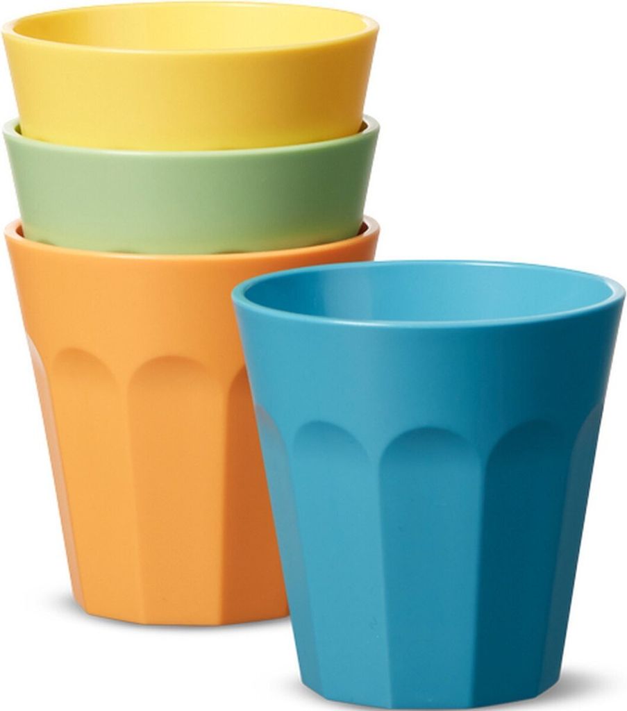 Bleib cool! - Trinkbecher aus Kunststoff – 4er-Set – 300 ml pro Becher