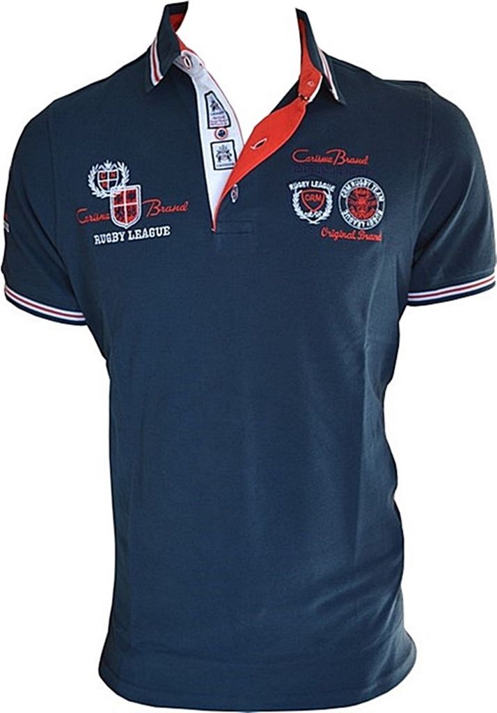 Brandneu Designer Poloshirt CARISMA Navy CRM4011 L