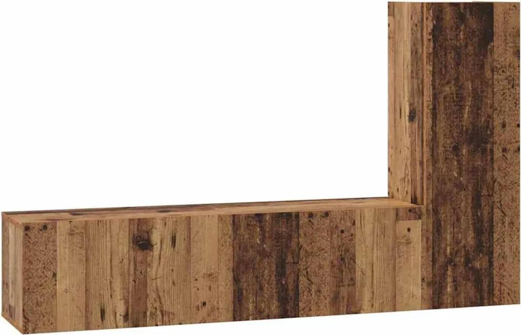 vidaXL Mobili TV Legno Recupero 3 Pezzi - Arredo Sostenibile 60cm