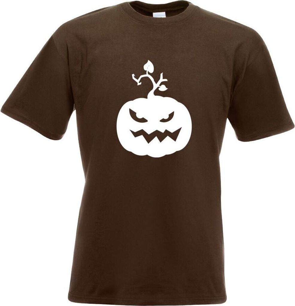 Kiwistar - T-Shirt - Chocolate - Evil Pumpkin fies Horror Kürbis Motiv Bedruckt Funshirt Design Print - mit Motiv Bedruckt - Funshirt Design - Spo...