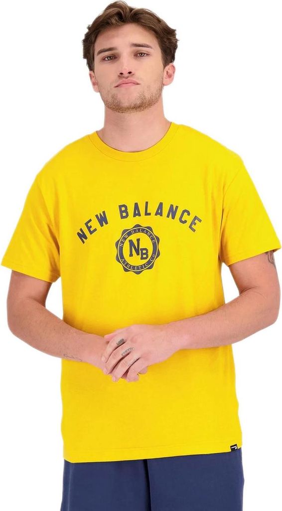 New Balance Herren Gelbes T-Shirt Größe L