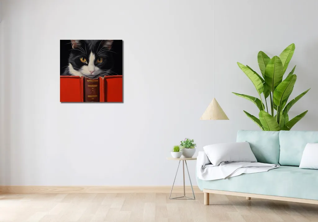 Image Chats Élèves 60x60 cm - Impression Haute Qualité Cadre Carré